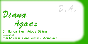 diana agocs business card