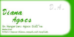 diana agocs business card